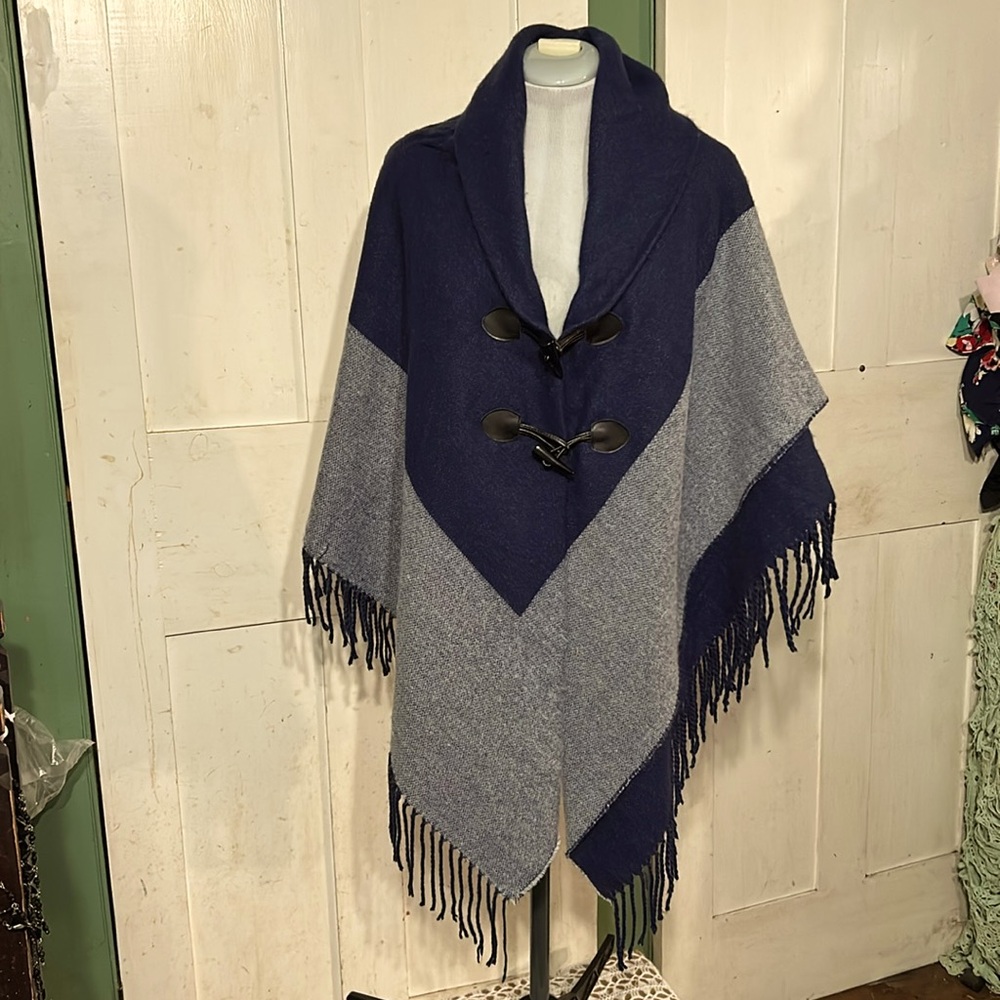 🔥SALE $16🔥Vintage Open Front Cape Poncho Wrap Warm Comfy Versatile hippie boho